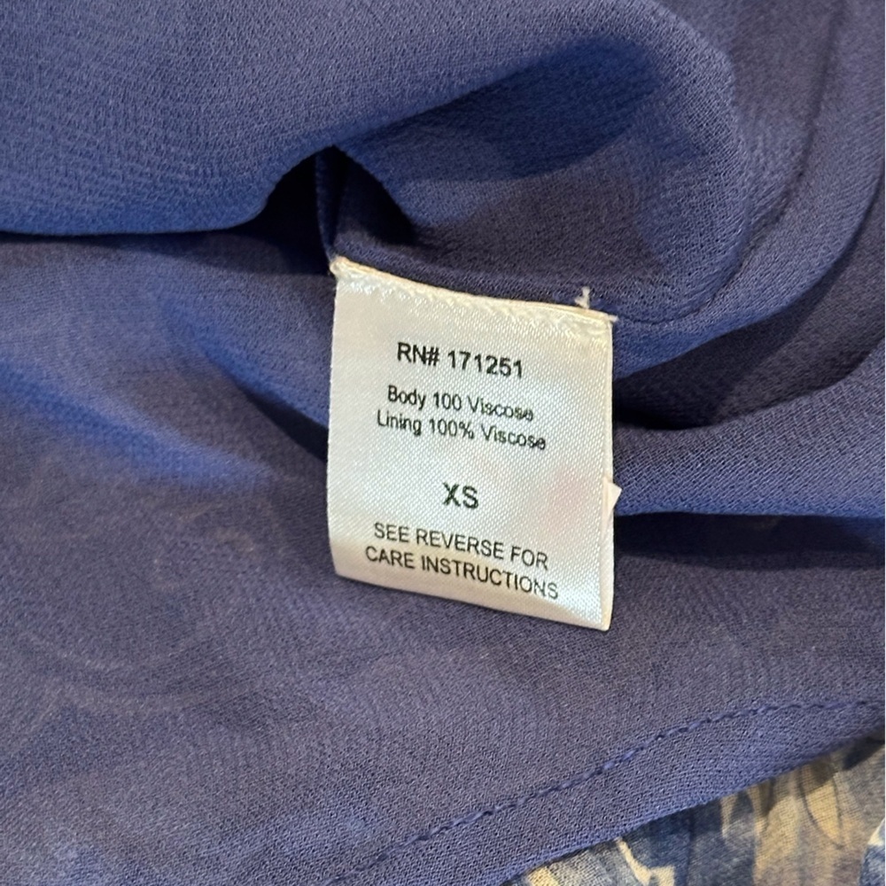NWOT Anthropologie Love the Label Blue and White Raquel Skirt in Arabesque XS - Picture 7 of 9